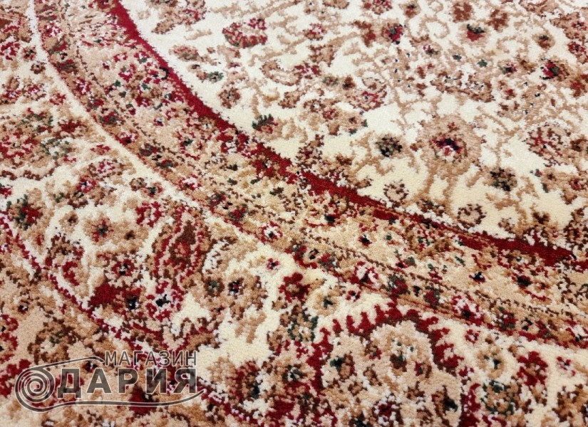 Тъкан персийски килим Blue stones 2538 cream елипса